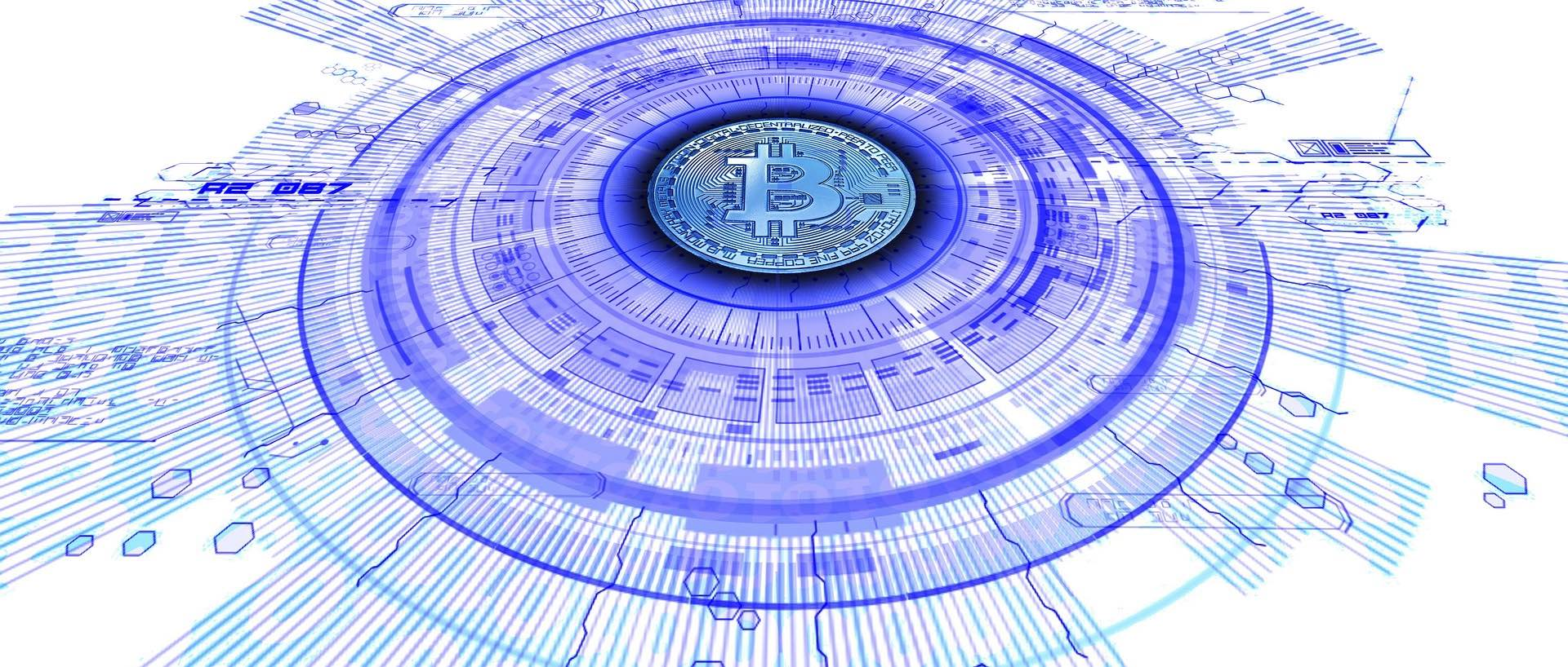 Futuristische Darstellung von Bitcoin